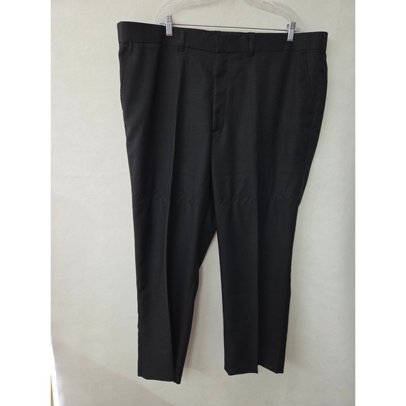 CM Silver Edition Other - CM Silver Edition Men Black Flat Front Dress Pants Slacks 50x32 Polyester Office